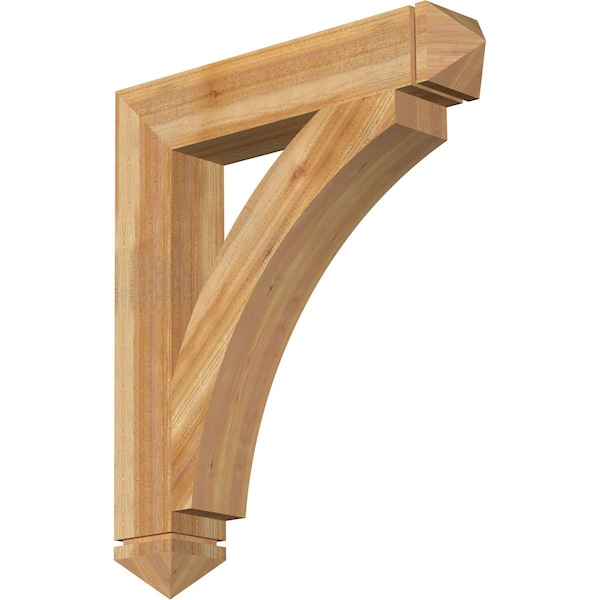 Ekena Millwork Thorton Arts & Crafts Rough Sawn Bracket, Western Red Cedar, 6"W x 34"D x 40"H BKT06X34X40THR03RWR - main